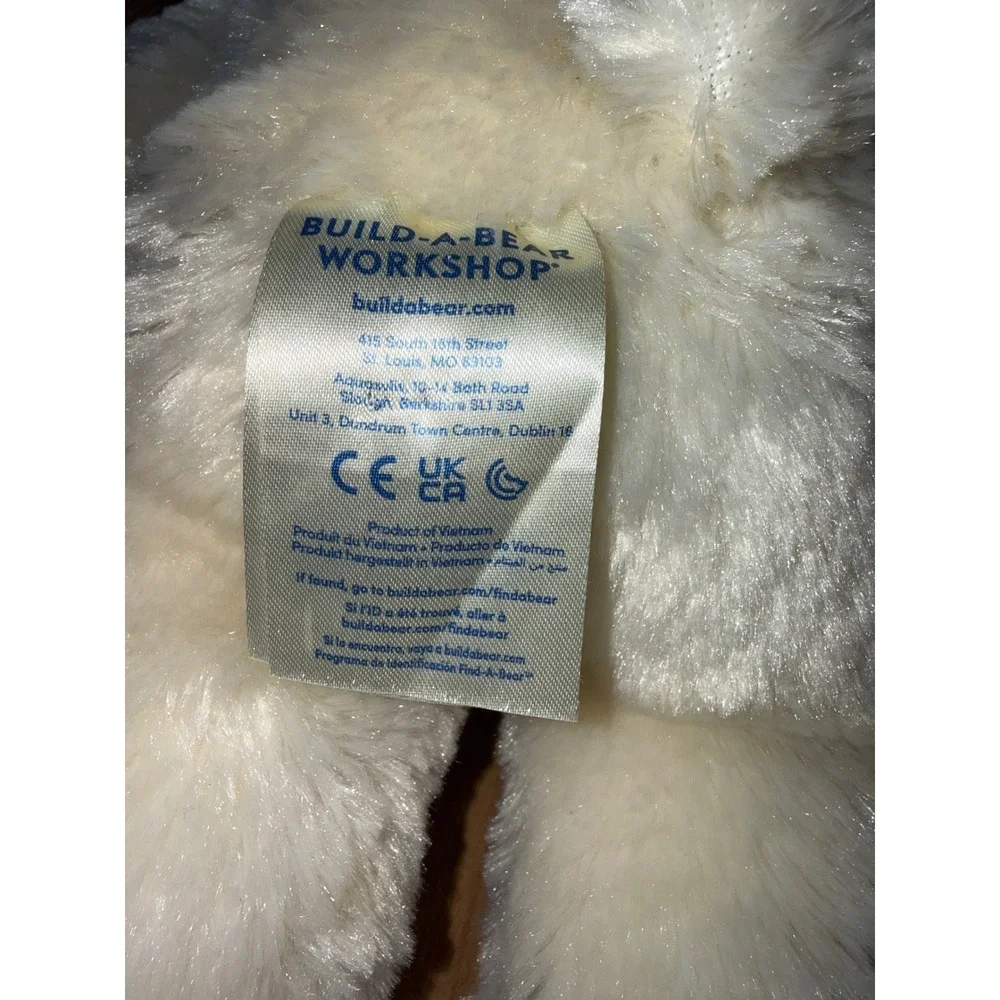 Build-A-Bear Plush Teddy Bear Kids 15in Cream Excellent Soft‎ Stuffed Animal